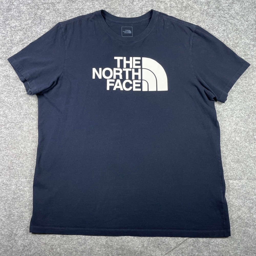 The North Face T-Shirt Mens XXL Navy Blue Half Dome Short Sleeve Outdoor